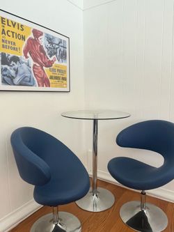 Zuri Shell Chairs + Glass Bistro Table Set