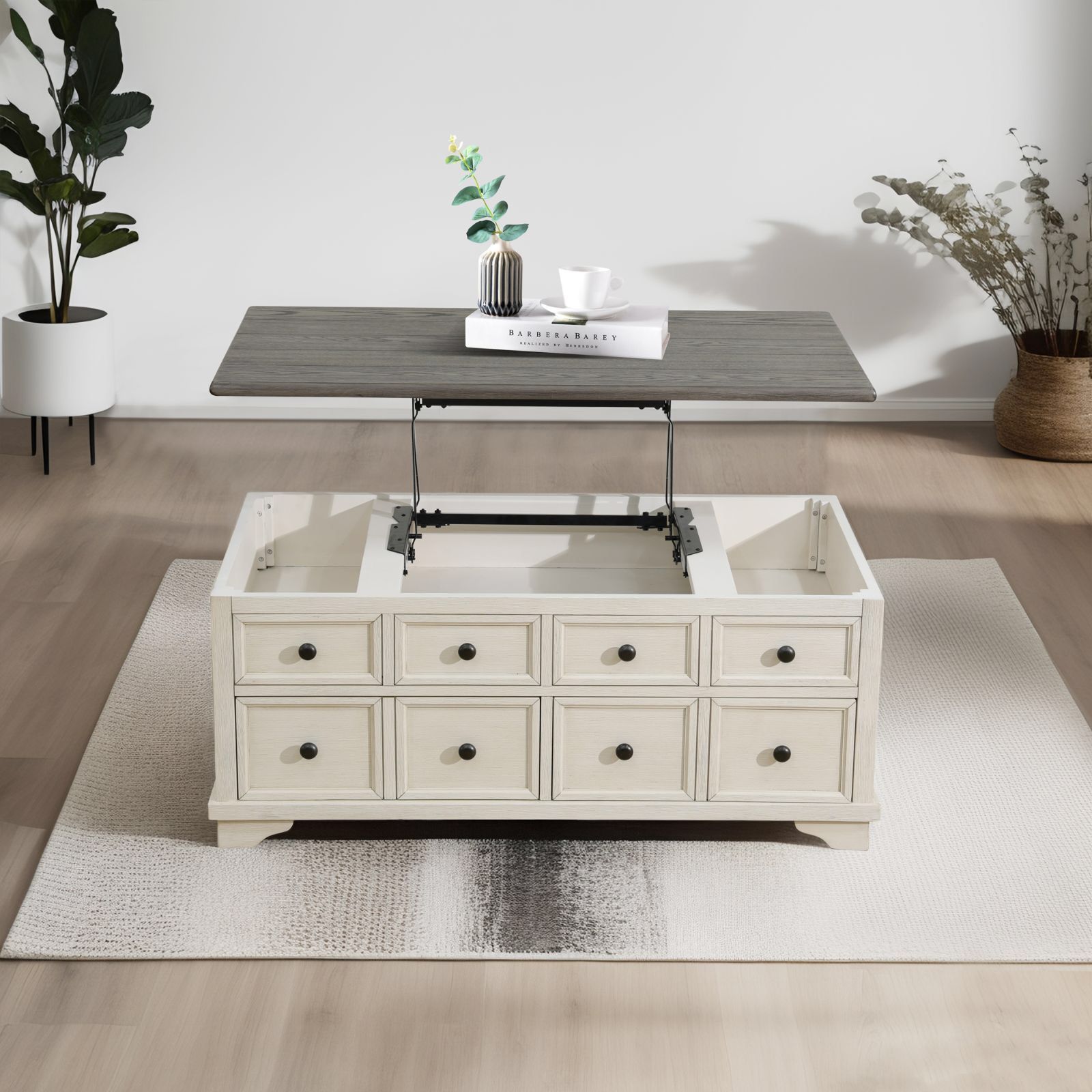 Darkgrey Mdf White Oak Desk