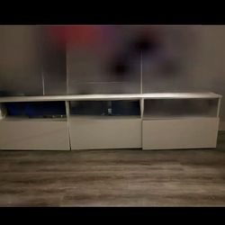 White tv stand