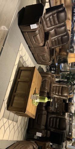 Game Zone Bark Power Reclining Living Room Set with Adjustable Headrest(Sofa and Loveseat) Ashley🔥FREE DELIVERY