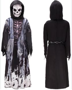 Kids size 4-6 Grim Reaper Skeleton Costume