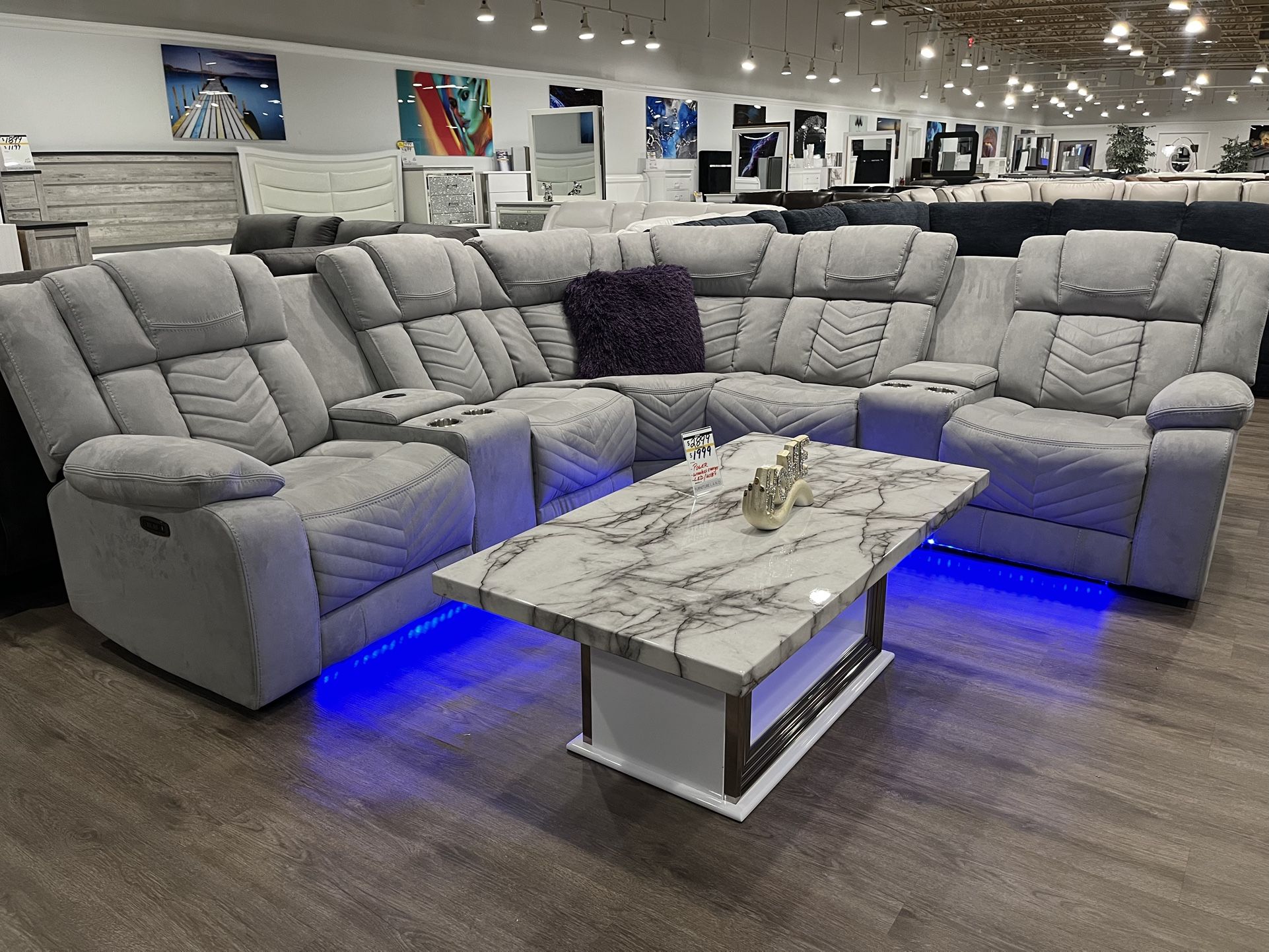 MODERN POWER RECLINING SECTIONAL LIVING ROOM SET WITH WIRELESS CHARGING ON SALE UNTIL 12/5/25!****