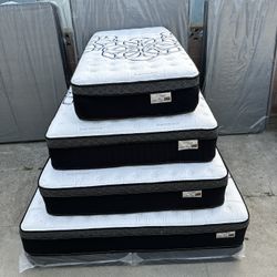 Queen Size Mattress Pillow Top 12” Thick. All Sizes Available. Same Day Delivery. Brand New Mattresses