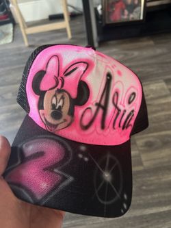 Custom airbrushed birthday trucker hat and tshirt