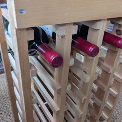 Solid Wood Wine Rack Table
