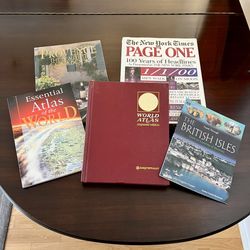 📚 Premium Coffee Table Book & Vintage Atlas Bundle (5 Books) - Great Decor