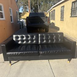 IKEA Black Morabo Leather Sofa / loveseat matching set