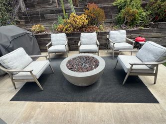 Round outside fire pit