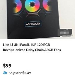 Lian-Li UNI Fan SL-INF 120 RGB Revolutionized Daisy Chain ARGB Fans

