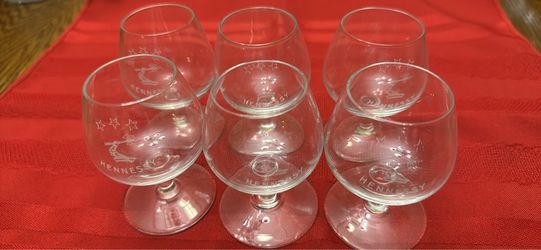 Hennessy Branded Cognac Snifter Glasses Set of 6