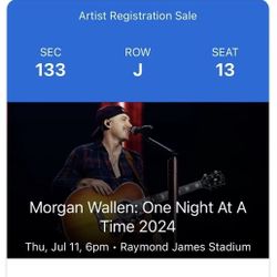 Two Morgan Wallen tickets