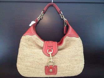 Coach Straw HoBo Bag New Rare