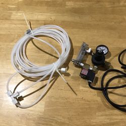 Norgren-CO2 Regulator And Gauge With 1/4” Perforated Hose And Automatic Electric Switch