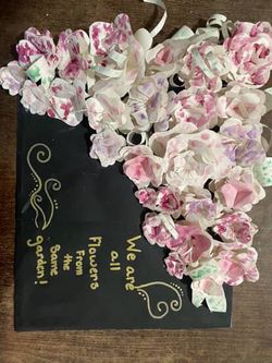 Handmade Flower Message Art Piece