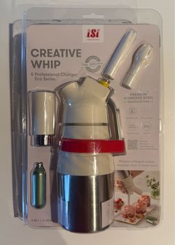 iSi Creative Whip 0.25L Stainless Cream Whipper + N2O Charger NEW Sealed