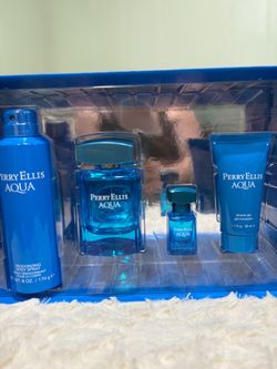 Perry Ellis Aqua Perfume Gift Set 4pcs