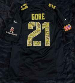 San Francisco 49ers Forty Niners Frank Gore Jersey Salute To Service Nike NFL Men’s Small 21 rare