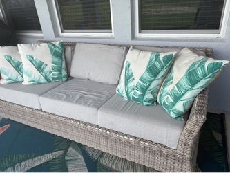 GardenArt Wicker Patio Set (Sofa + 2 Chairs)