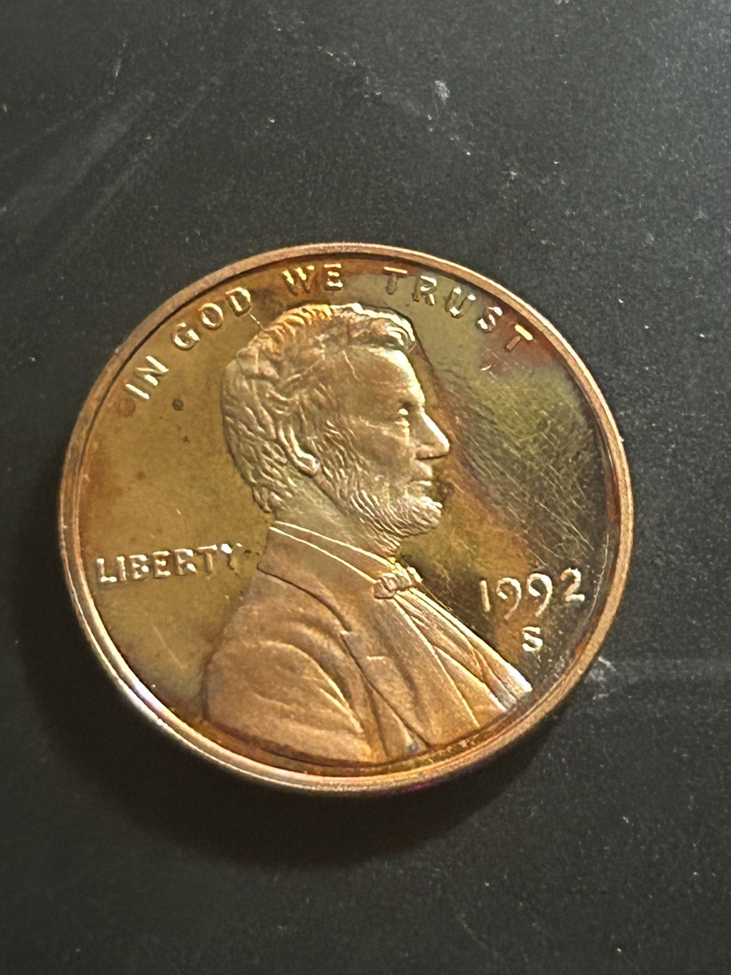 Penny 1992 toned BU AU