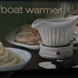 Kitchen Living Electric Ceramic Gravy Boat Warmer 16oz Thanksgiving/Christmas