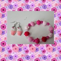 Earing And Strawberry bracelet.