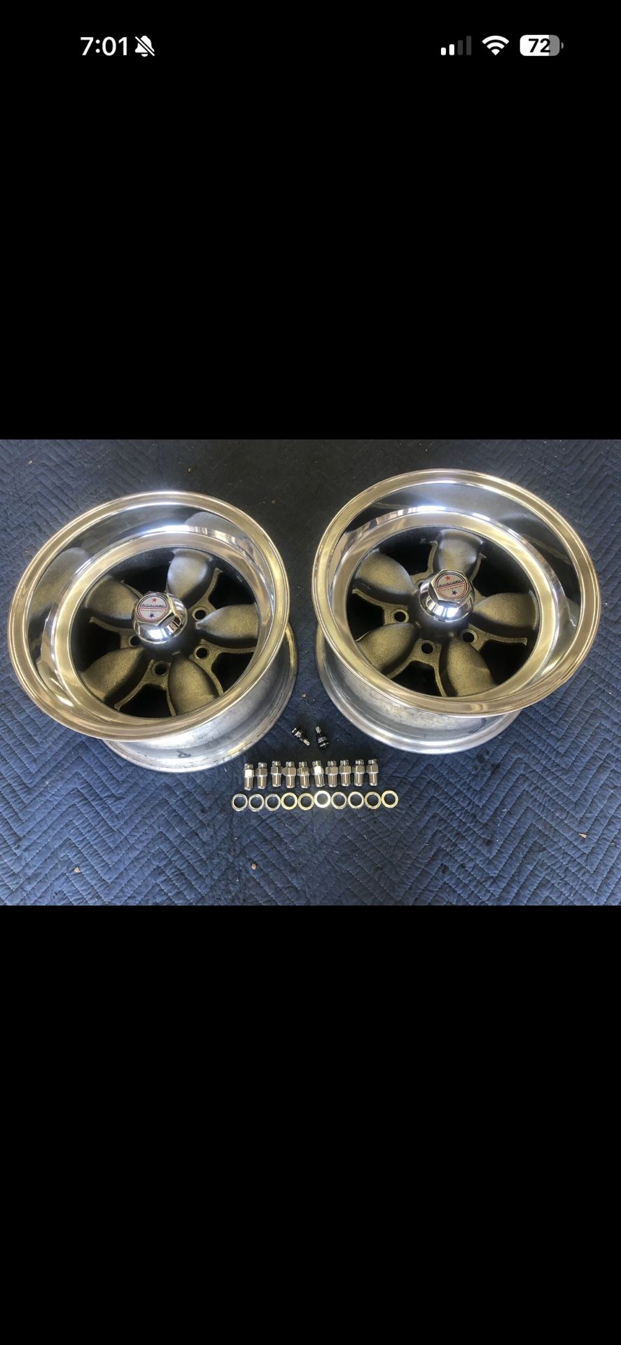 VINTAGE PAIR OF APPLIANCE DAISY WHEELS 14x8 FORD MOPAR REAL 4 1/2 NICE ...