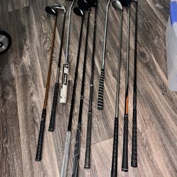 Golf Clubs, Assorted, And Accessories, Bag, Balls, Gloves, Tee’s