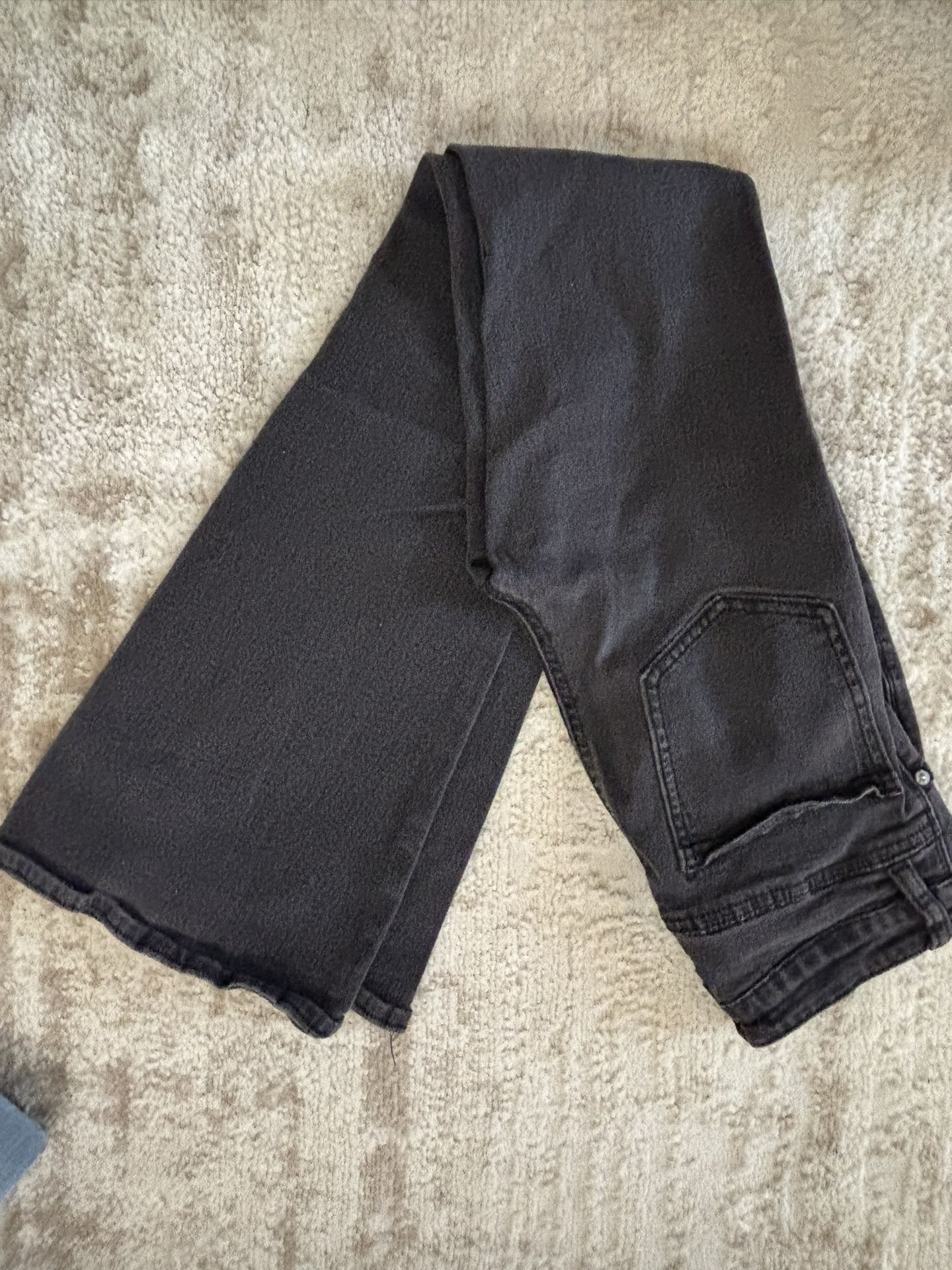 Black Ripped Flare Jeans