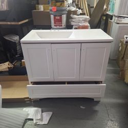 36in White Vanity 