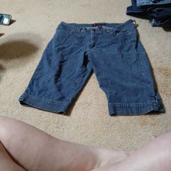 Blue Jean Shout  Go Up to about your kneecap.