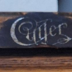 Antique CULTER OAK ROLL DRSK 