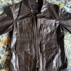 Demian Brown Leather Jacket 