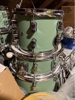PDP by DW Concept Maple 7-Piece Shell Pack With Chrome Hardware Satin Seafoam