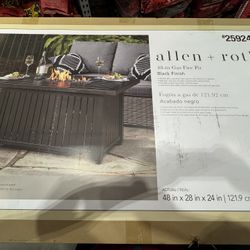 Allen Roth 48” Gas Fire Pit New! 