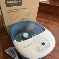 Foot Spa Massager with T Rollers Heat and Bubbles