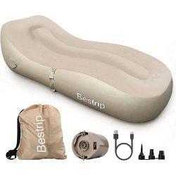 Bestrip Auto Inflatable Couch Lounger, Air Mattress Sofa Bed with Portable Air Pump