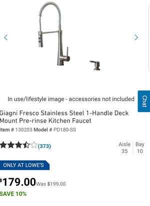 Giagni Fresco Stainless Steel 1 Handle Deck Mount Pre Rinse