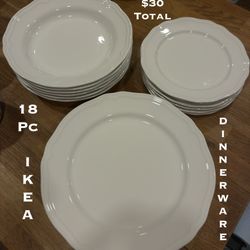 Set Of Dishes, $30 Total, IKEA Vintage ARV Cream, 18 Pcs, Similar To Current upplaga