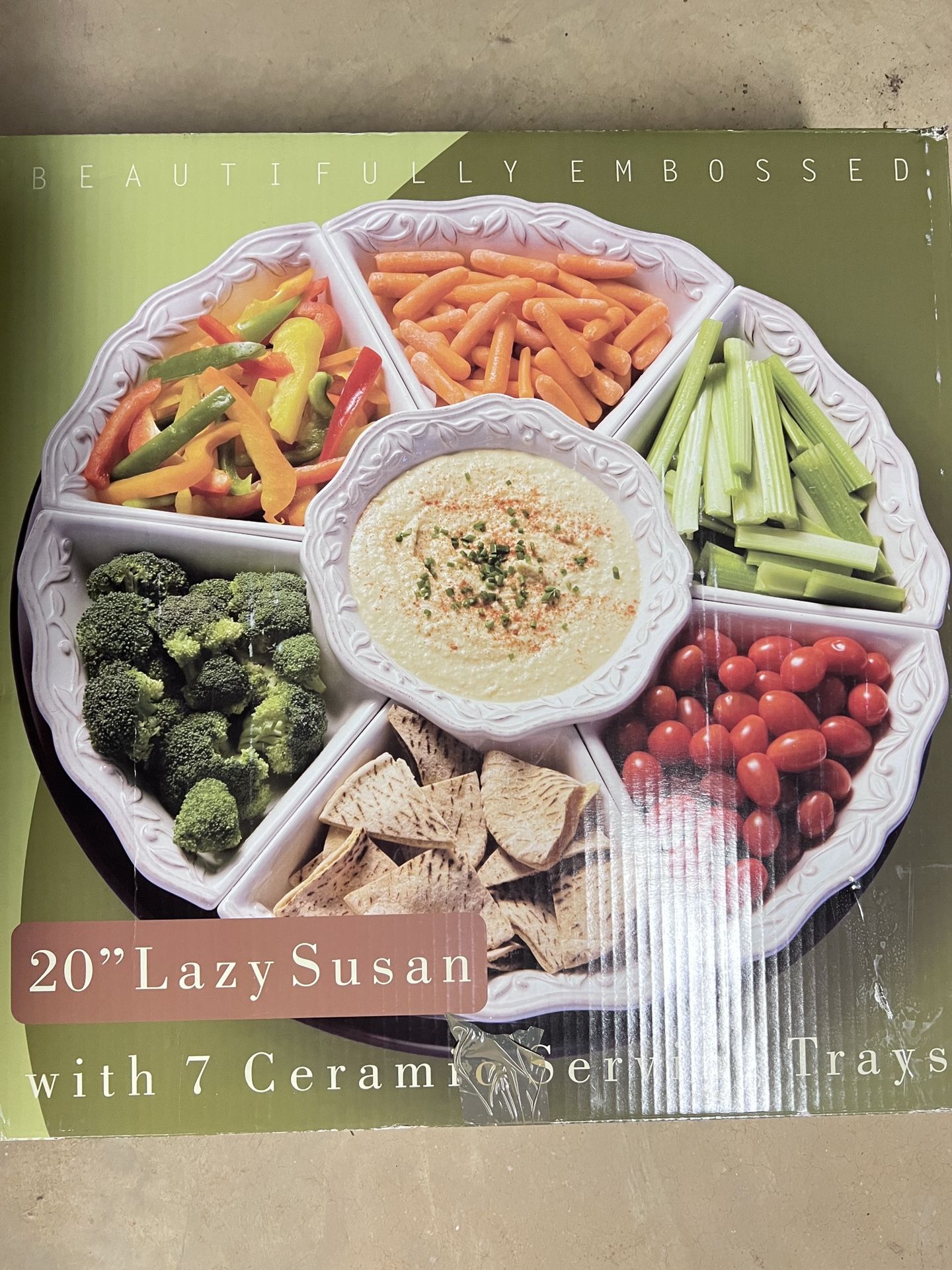 20” Lazy Susan Ceramic Serving Trays