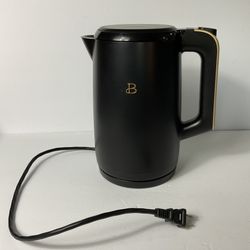 Beautiful 1.7 Liter One-Touch Electric Kettle, Black Sesame By Drew Barrymore