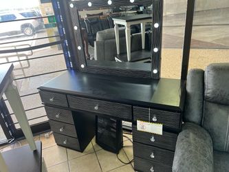 Furniture vanity with LED light