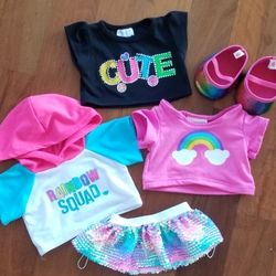 Build A Bear Clothes Rainbow Theme $25