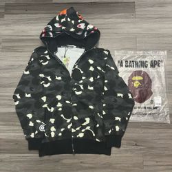 BAPE Glow In Dark Zip-Up Hoodie