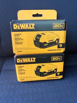 DeWalt 20V Max 5Ah Lithium Ion Battery 2-Pack