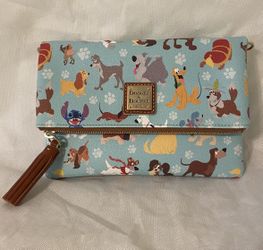 Disney Dogs Blue Disney Parks Dooney & Bourke purse Handbag Clutch