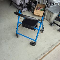 Blue rollator- Like new - just assembled