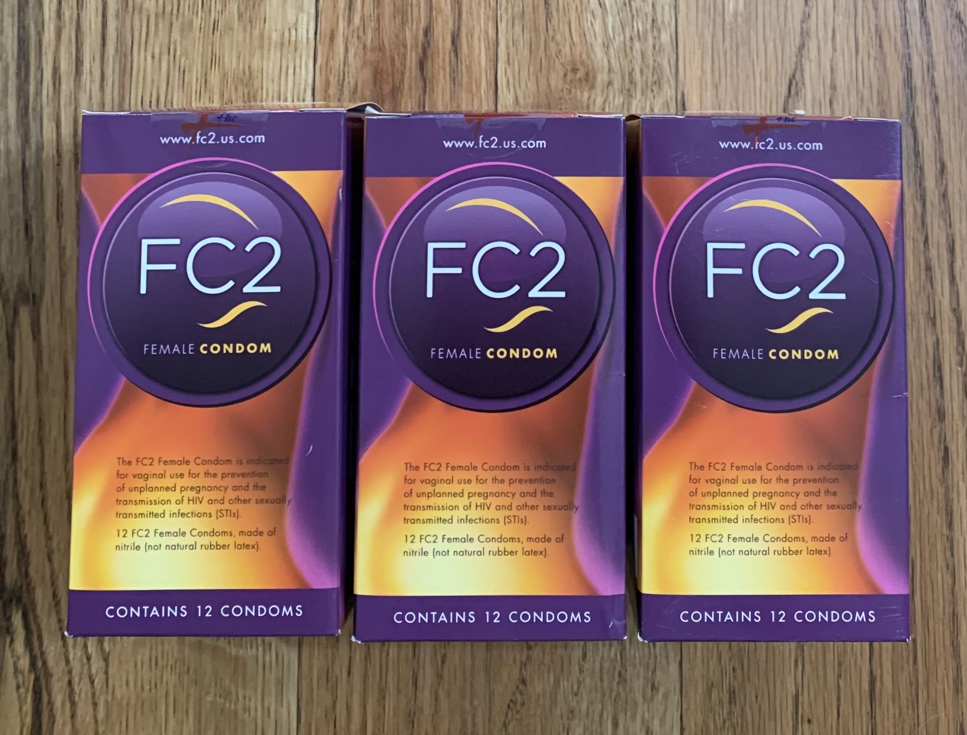 SEALED FC2 Female Condom Boxes (3 Boxes/36 Count) ALL EXP: 10/2025