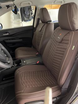 FLORICH Brown Leather Car Seat Covers
