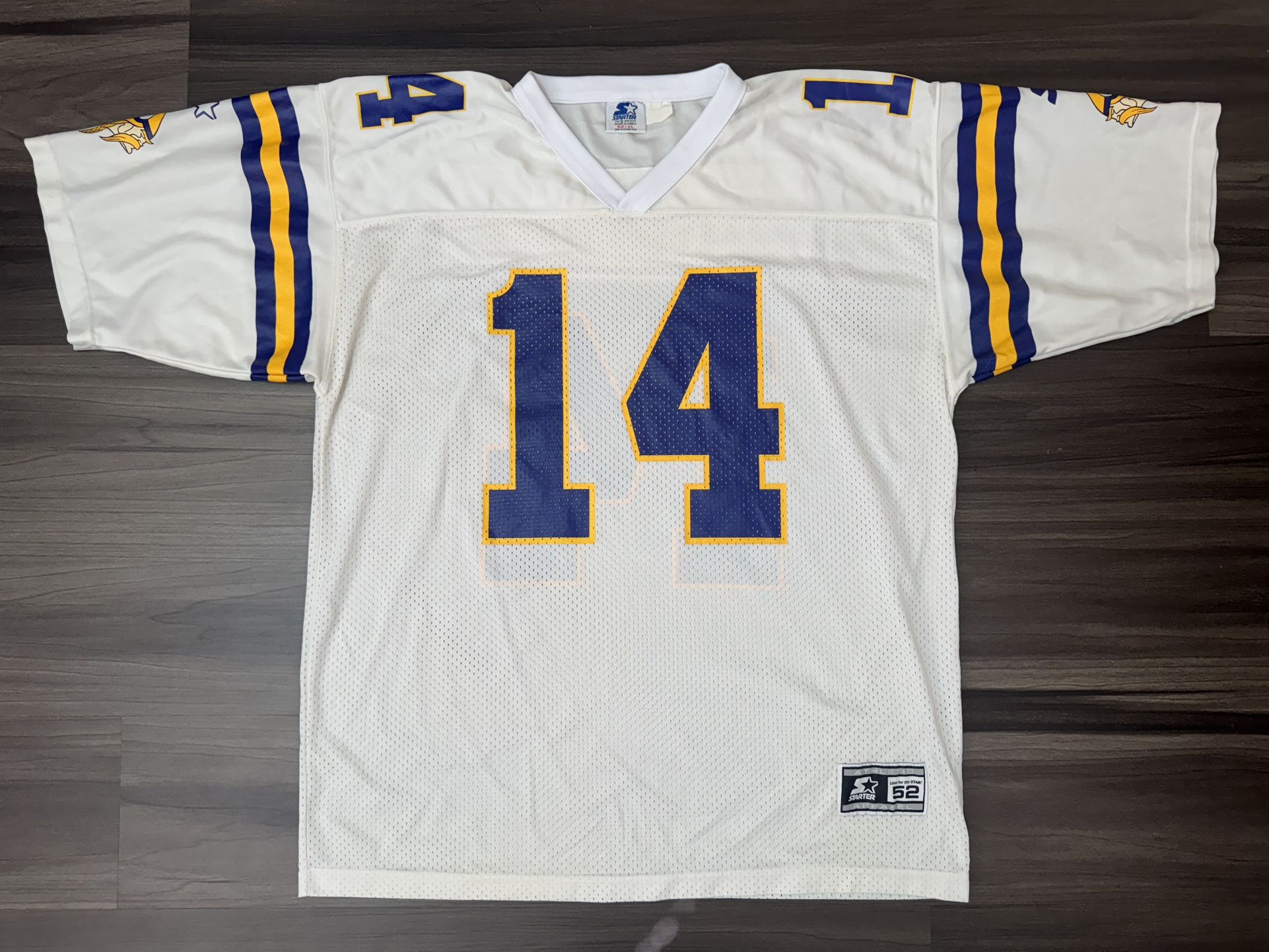 Vintage 90s Starter Minnesota Vikings Brad Johnson #14 NFL Jersey Men’s 52 XL