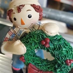 Danbury Mint Raggedy Ann and Andy Ornament Christmas Hanging The Wreath Andy

